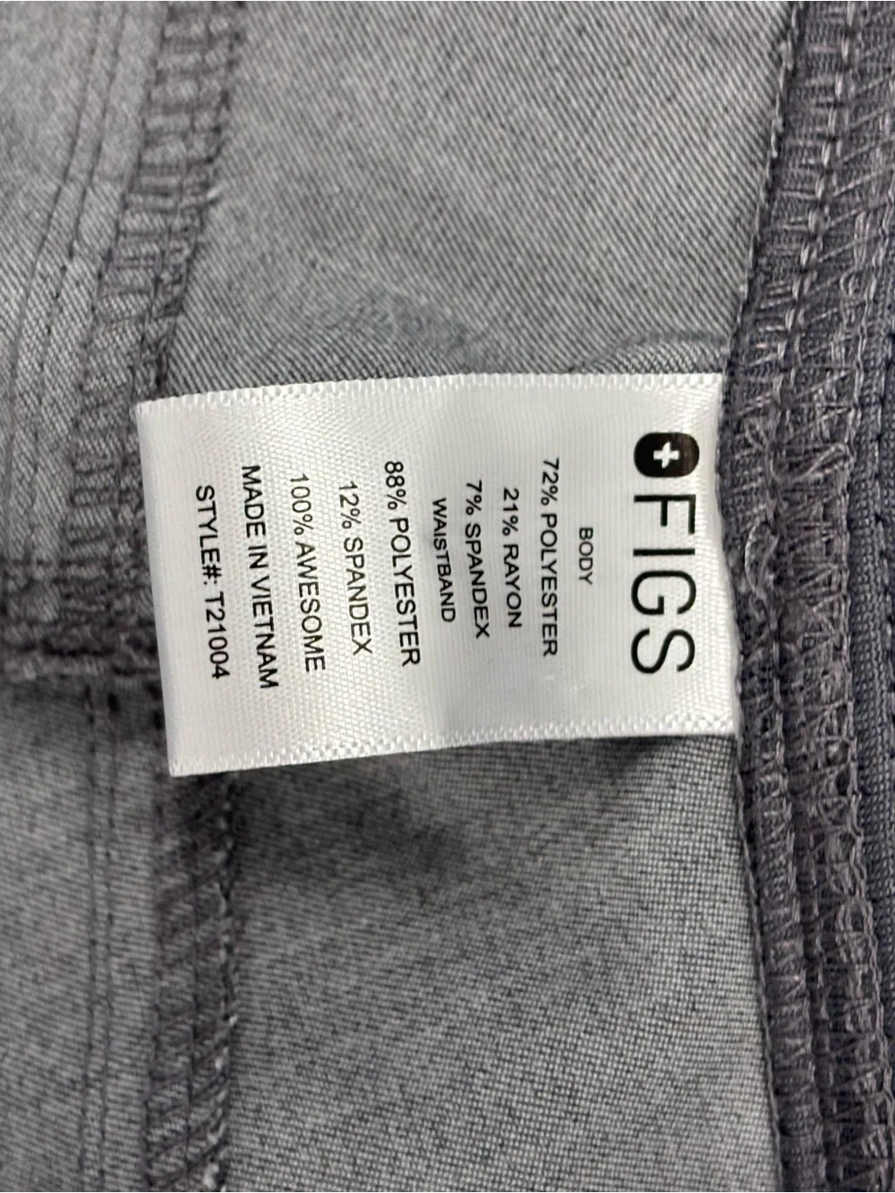 FIGS Scrub Pants Mens XXL Gray Heathered Cargo Technical Collection Medical